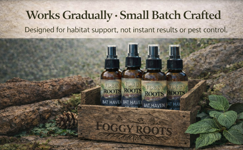 Foggy Roots Bat House Spray:  Bat Haven Mist (4 fl oz)