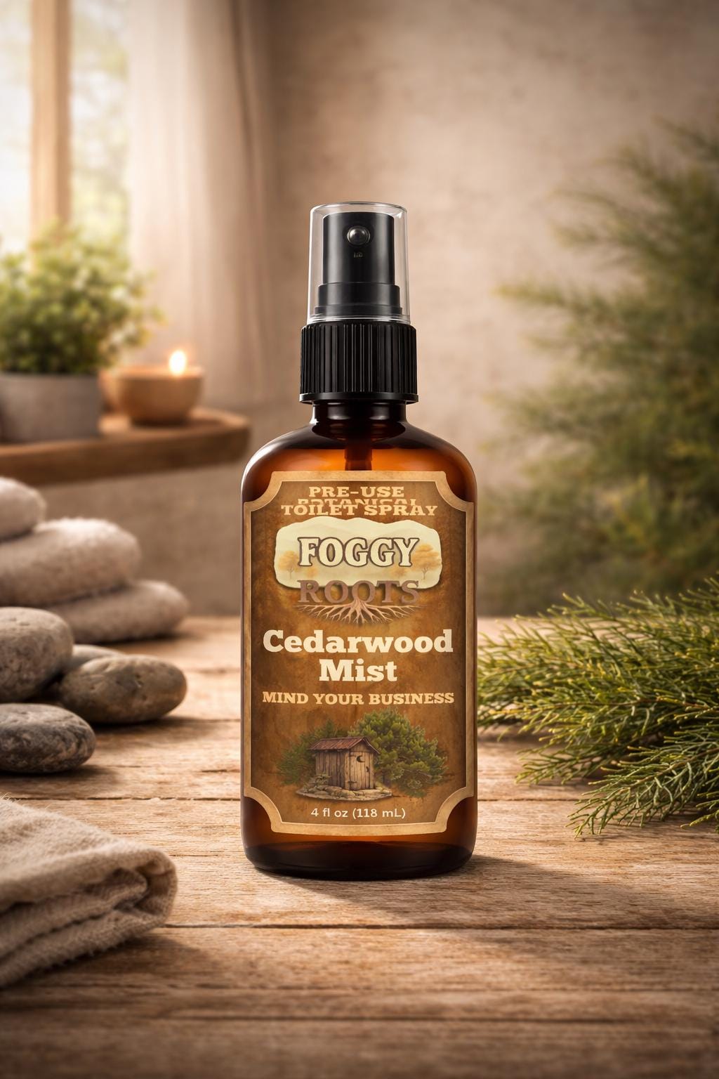 Cedarwood Botanical  Before-You-Go Toilet Spray (4 fl oz) Stops Odor Before It Starts