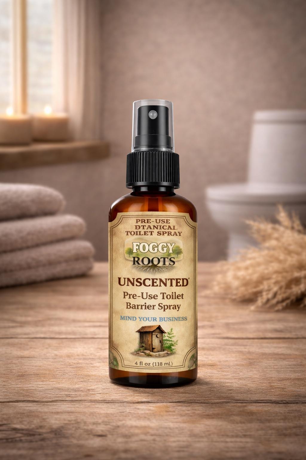 Unscented For Sensitive Noses,  Before-You-Go Toilet Spray (4 fl oz) Stops Odor Before It Starts
