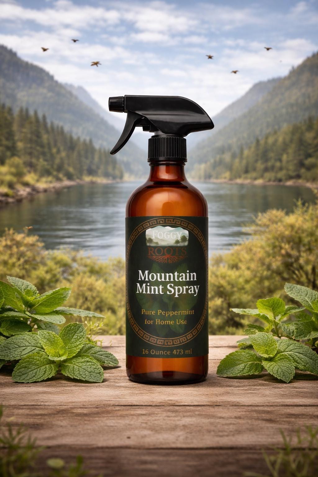 Peppermint Insect and Rodent Spray, Mountain Mint Spray Essential Oil Insect Barrier 16 fl oz