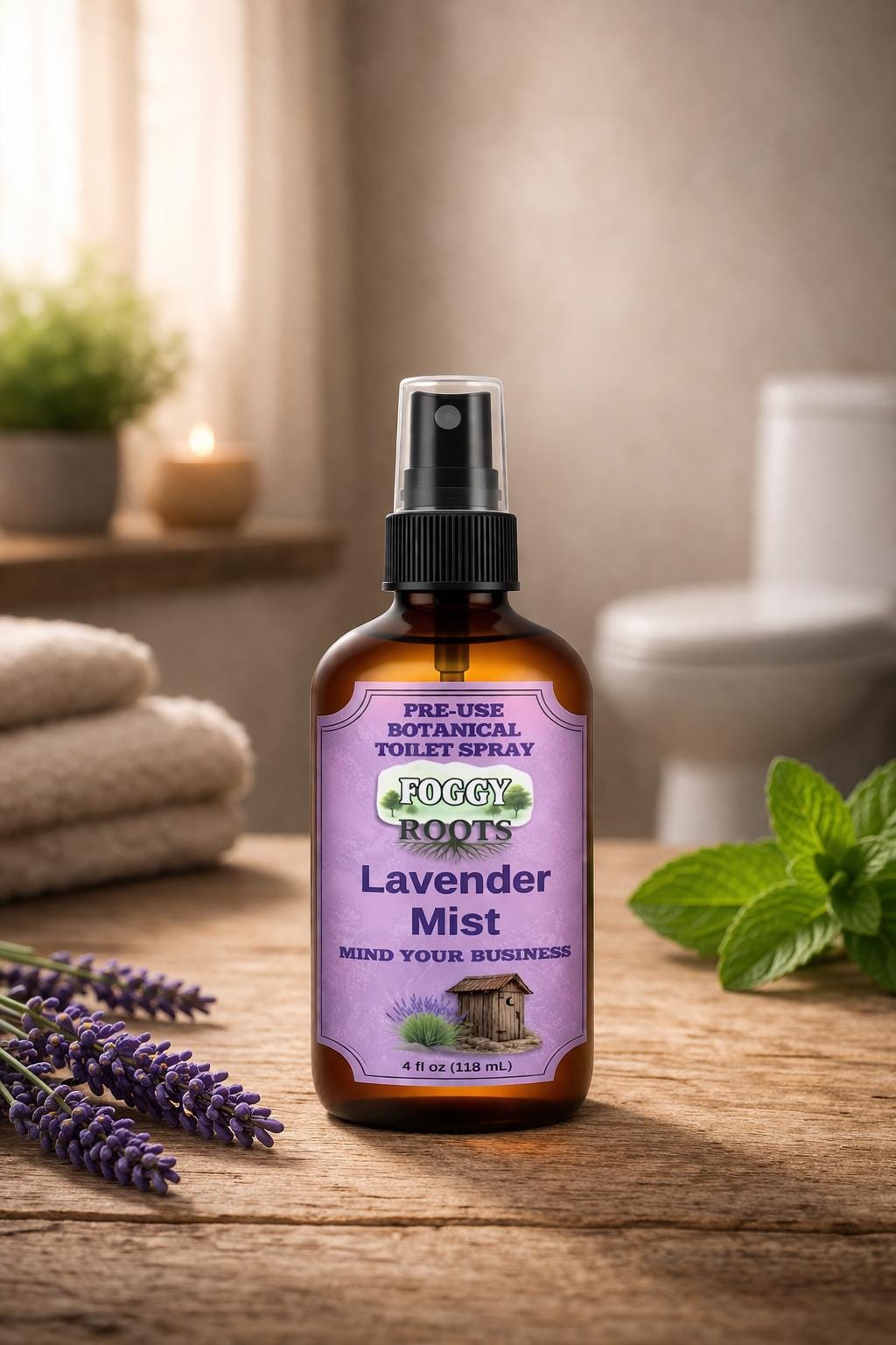 Lavender Botanical  Before-You-Go Toilet Spray (4 fl oz) Stops Odor Before It Starts