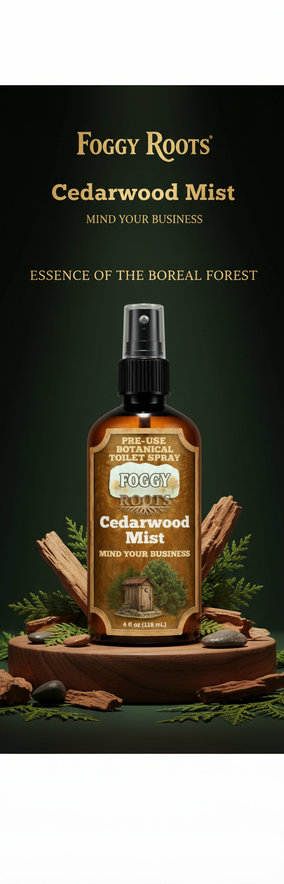 Cedarwood Botanical  Before-You-Go Toilet Spray (4 fl oz) Stops Odor Before It Starts